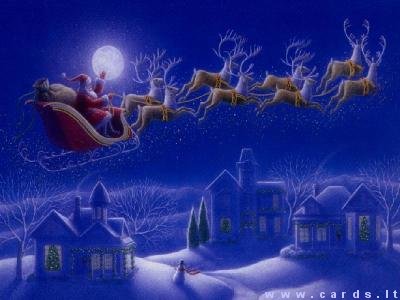 Santa flying