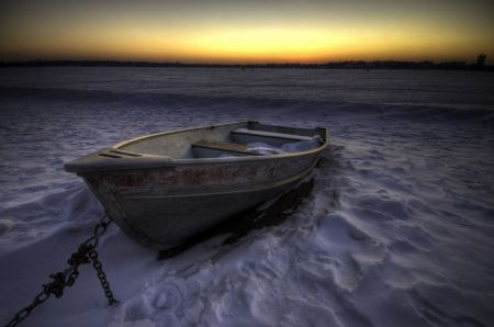 Frozen boat