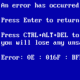 Blue screen of death